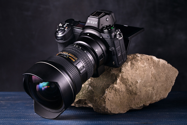 Nikon Z 7 с объективом Nikon AF-S NIKKOR 14-24mm f/2.8G ED, установленным через переходник FTZ