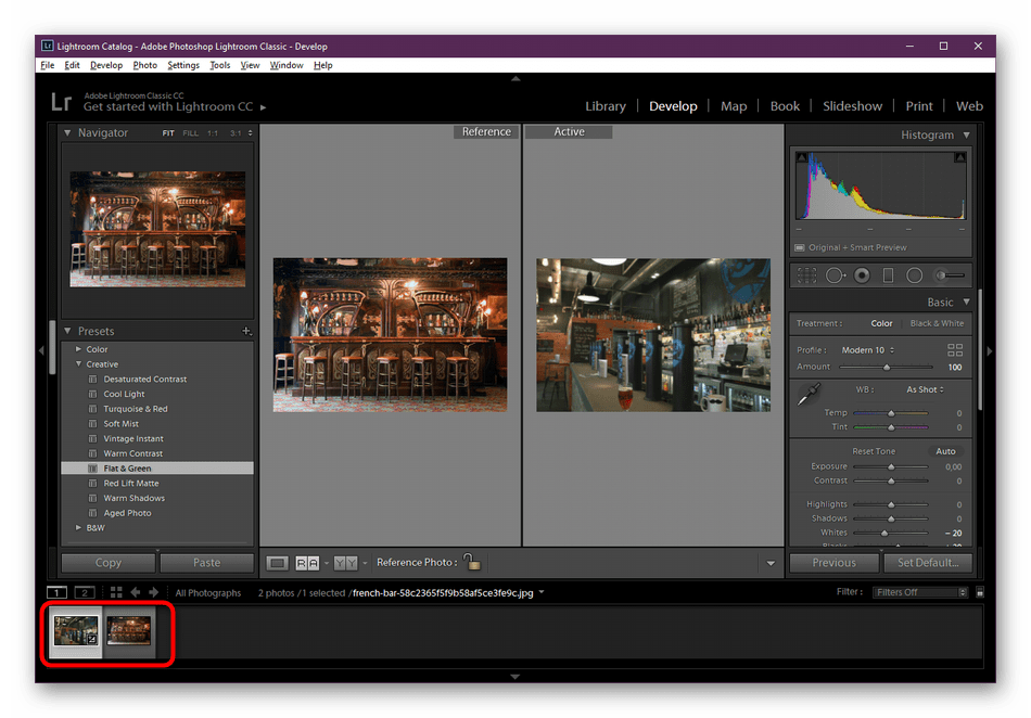 Фотографии доступные для помещения в проект для обработки в Adobe Lightroom