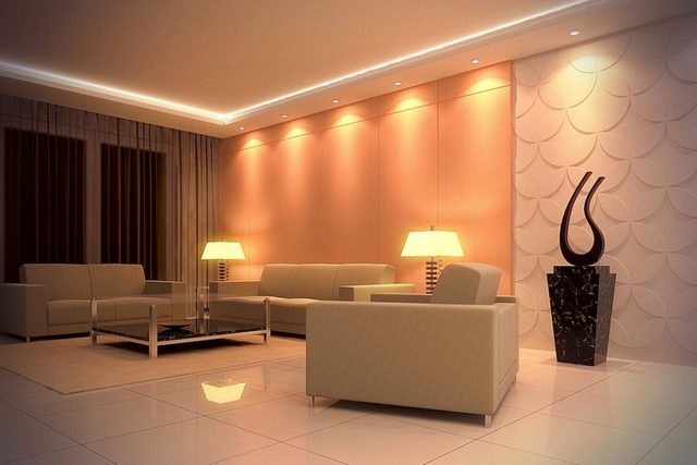 Подсвеченные поверхности потолка или стен сами начинают выступать в роли источников света