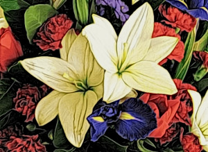 Иллюстрация из фотографии букета цветов