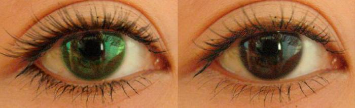 Как изменить зеленый цвет глаз
